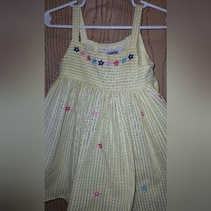 Y2k Toddler Girls Dress 2t Yellow Stars Summer